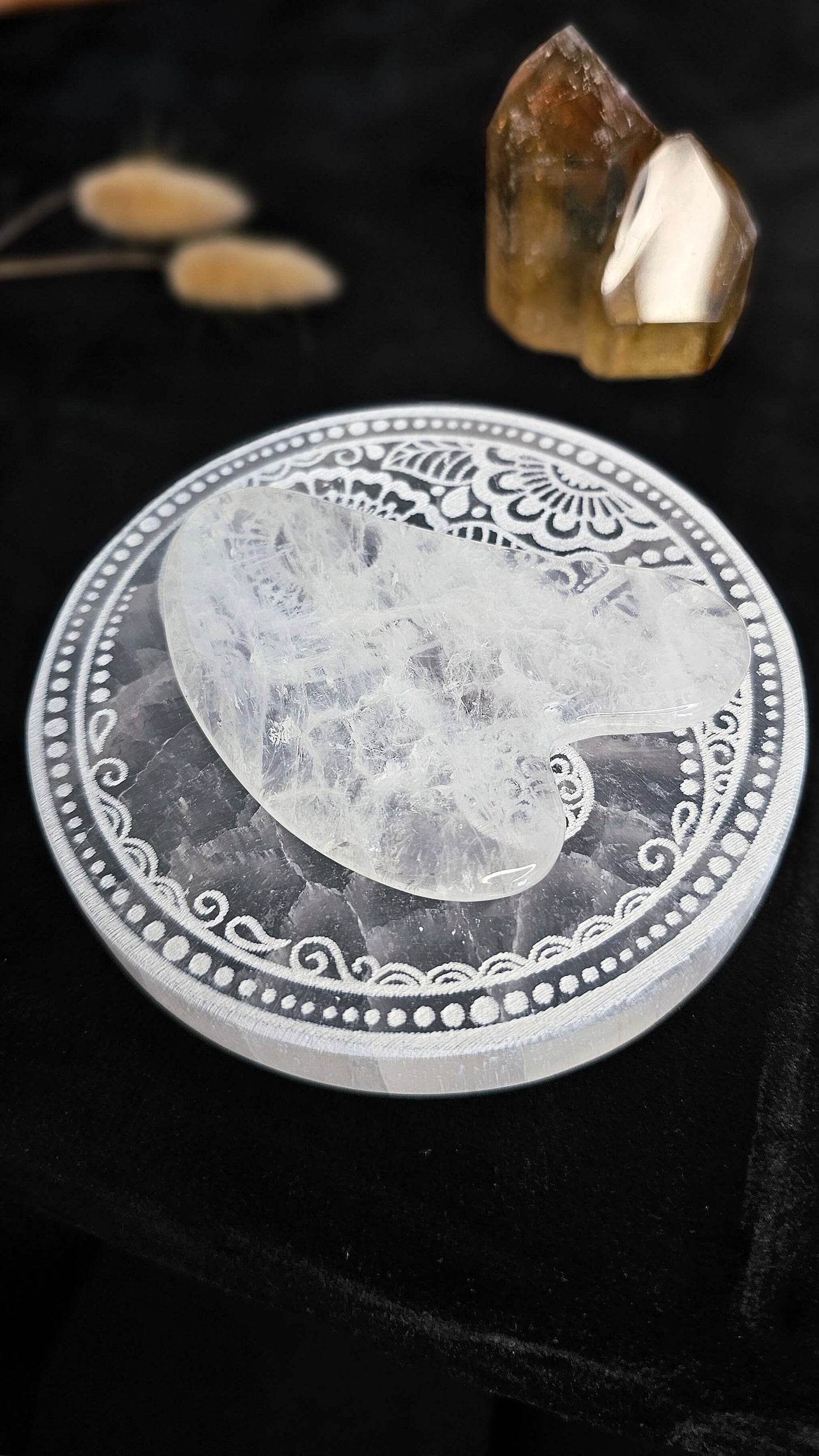 Gua sha cristal de roche